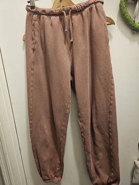 Old Navy Brown Fleece Sweatpants Joggers Women's Size SM Gorp Core Cozy